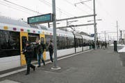 St.Gallen-Winkeln, Perron Nord: Hier fahren die FCSG-Züge ab. (Bild: (Ralph Ribi))