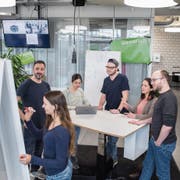 Beim St. Galler Start-up Advertima entscheiden die Teams, wo es langgeht. (Bild: Urs Bucher (St. Gallen, 25. Januar 2018))