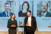 Sonja Lüthi und Boris Tschirky bei der Podiumsdiskussion. (Bild: Hanspeter Schiess)