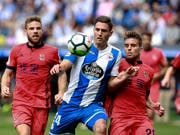 Fabian Schär und Deportivo La Coruña droht der Abstieg (Bild: KEYSTONE/EPA EFE/CABALAR)