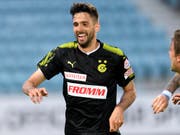Kenan Kodro erzielte in seinem 10. Spiel den 6. Treffer für die Grasshoppers (Bild: KEYSTONE/LAURENT GILLIERON)