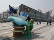 Blick auf ein Gebäude vom Studiokomplex "Qiangdao Movie Metropolis" (Bild: KEYSTONE/EPA/WU HONG)