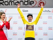 Nach der Baskenland-Rundfahrt auch Sieger der Tour de Romandie: der Slowene Primoz Roglic (Bild: KEYSTONE/JEAN-CHRISTOPHE BOTT)