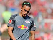 Viele Sorgen: Der Frust ist Leipzigs Yussuf Poulsen ins Gesicht geschrieben (Bild: KEYSTONE/EPA/RONALD WITTEK)