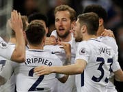 Torschütze Harry Kane (Mitte) lässt sich feiern (Bild: KEYSTONE/AP/KIRSTY WIGGLESWORTH)