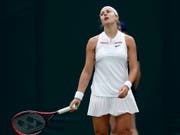 Stefanie Voegele scheidet in Prag bereits in der Startrunde aus (Bild: KEYSTONE/AP/BEN CURTIS)