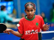 Die erst 10-jährige Fathimath Dheema Ali spielt an der Tischtennis-Team-WM in Schweden (Bild: KEYSTONE/EPA TT NEWS AGENCY/JONAS EKSTROMER)