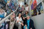 Der Vorstand des Kulturvereins Tropfstei Ruswil freut sich über den Annerkennungspreis der Gemeinde Ruswil. Bild: Dominik Wunderli (5. Mai 2018)