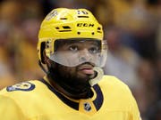 P.K. Subban schoss wenigstens noch das Ehrentor von Nashville bei der 1:5-Ohrfeige gegen Winnipeg im siebten und entscheidenden Playoff-Viertelfinal (Bild: KEYSTONE/AP/MARK HUMPHREY)