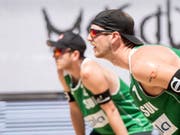 Adrian Heidrich, (vorne) und Mirco Gerson spielen in Luzern überzeugend auf (Bild: KEYSTONE/URS FLUEELER)