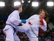 Zum zweiten Mal Karate-Europameisterin: Elena Quirici (Bild: KEYSTONE/EPA/ZURAB KURTSIKIDZE)