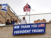 Vorfreude in der Nachbarschaft der am Montag zu eröffnenden US-Botschaft in Jerusalem (Bild: KEYSTONE/EPA/ABIR SULTAN)