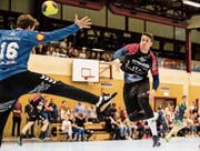 Der 13-fache Emmer Torschütze Luka Ravlija, hier im Spiel gegen Muotathal, war Mann des Spiels. (Bild: Philipp Schmidli (Emmen, 17. März 2018))