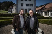 Steuern die Geschicke von Ebersecken und Altishofen: Thomas Roos (links) und Urs Kaufmann. (Bild: Pius Amrein / LZ)