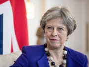 Premierministerin May is not amused: Die Brexit-Verhandlungen stocken - die Frage der inneririschen Grenze bleibt der grosse Zankapfel zwischen London und Brüssel. (Bild: KEYSTONE/EPA BLOOMBERG POOL/SIMON DAWSON / POOL)