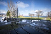 Auf dieser Wiese will die Schweizerische Bodensee Schifffahrtsgesellschaft den Abenteuerspielplatz errichten. (Bild: Reto Martin)