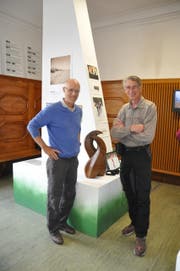 Der Österreicher Toni Innauer (links) mit seinem ehemaligen Konkurrenten und heutigen Freund Walter Steiner. (Bild: Sabine Schmid)