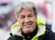 Bernhard Russi besuchte seinen langjährigen Kollegen Matthias Hüppi im Kybunpark. (Bild: Marcus Gyger)