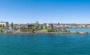 So könnte nach dem Willen der SBS der Abenteuerspielplatz am Romanshorner Hafen aussehen. (Bild: Visualisierung/PD)