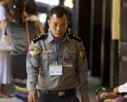 Hier noch in Uniform: Moe Yan Naing. (Bild: Thein Zaw/AP (Yangon, 20. April 2018))