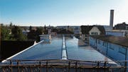 Die Fotovoltaikanlage auf dem Dach des Schiesser-Areals ist eine der neusten der Technischen Betriebe Kreuzlingen. (Bild: PD)