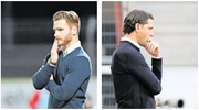 Sind heute Gegner: Luganos Guillermo Abascal (links) und Gerardo Seoane. (Bilder: Andy Müller und Martin Meienberger/Freshfocus)