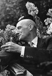 Alt Bundesrat Philipp Etter an einer Generalversammlung in Einsiedeln 1947. (Bild: Privatnachlass Philipp Etter, P 70.1115.3, Staatsarchiv Zug)