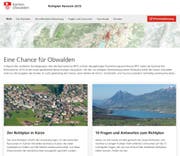 Die Website zur Revision des Richtplanes des Kantons Obwalden. (Bild: richtplan.ow.ch)