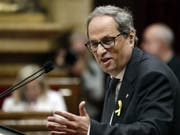 Ist vom katalanischen Regionalparlament zum neuen Ministerpräsidenten gewählt worden: der 55-jährige Quim Torra. (Bild: Keystone/EPA EFE/ANDREU DALMAU)