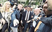 Luigi Di Maio vor der zweiten Gesprächsrunde mit der Lega. (Bild: Flavio lo Scalzo/Keystone (Mailand, 13. Mai 2018))