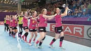 Spono-Polonaise mit Xenia Hodel, Pascale Wyder, Gianna Calchini, Lisa Frey und Tamara Aegerter (von rechts). (Bild: Alexander Wagner/Foto-net (Zürich, 29. April 2018))