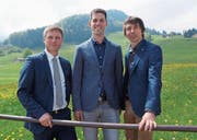 Josef Schmid wird im Verwaltungsrat neu auch mit Dominik Breu und Patrik Ulmann zusammenarbeiten (von links). (Bild: Martin Brunner)