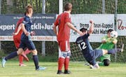 Die heissen Szenen entstanden am Samstag fast nur vor dem Tor der Bütschwiler. (Bild: Walter Züst)