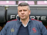 Trainer Bojan Dimic feierte mit Servette einen Heimsieg (Bild: KEYSTONE/SALVATORE DI NOLFI)