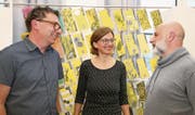 Roland Halter, Leiter Freizeitzentrum, Katrin Krummenacher, Präsidentin, und Cleo Bracale, neu im Vorstand, Ressort Finanzen und Delegierter für die Gemeinde Sarnen (von links). (Bild: Marion Wannemacher (Sarnen, 4. Mai 2018))