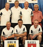 Hinten von links: Bruno Epp, Otto Althaus, Robert Baumann und Teamchef Edi Baumann. Vorne von links: Klemens Arnold, Damian Hauser und Rudolf Walker. (Bild: PD)