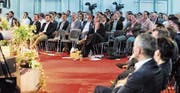 Die Ostschweiz macht sich selbstständig: Noch nie nahmen so viele Unternehmensgründer am Start-up-Forum an der Rhema teil, wie dieses Jahr. (Bild: Max Tinner)