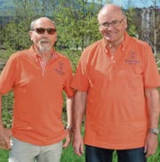 Kurt Brugger und Hanspeter Foscan gehören zu den treibenden Kräften der Männerriege Wattwil. Auch dank ihnen erhält das Vereinsjubiläum den ihm zustehenden Stellenwert. (Bild: Beat Lanzendorfer)