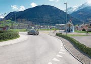 So soll sich die Situation bei der Schächenbrücke mit der Crivelli-Kapelle nach dem Bau der WOV präsentieren.Visualisierung: PD