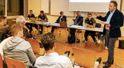 Auch Dominik Gemperli meldete sich an der HV zu Wort. Er wehrte sich gegen die Vorwürfe des Vorstands. (Bild: Rudolf Hirtl)