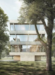 Visualisierung des geplanten Seminarbaus beim Hof Weissbad. Bild: PD