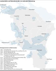 Landschaften und Naturdenkmäler von nationaler Bedeutung in der Ostschweiz.