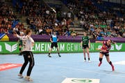 Spono-Topskorerin Lisa Frey im Cupfinal gegen Brühl SG. (Bild: foto-net/Alexander Wagner (Zürich, 29. April 2018))