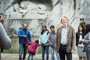 Interview mit dem Kurator Peter Fischer zum Auftakt des mehrjaehrig angelegten Loewendenkmal-Jubilaeums und der ersten geplanten Ausstellung in der Kunsthalle Luzern. Bild: Jakob Ineichen