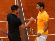 Rafael Nadal (rechts) kann in Rom nicht auf Dominic Thiem treffen: Der Österreicher scheiterte bereits in der 2. Runde (Bild: KEYSTONE/AP/FRANCISCO SECO)