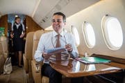Ignazio Cassis im Bundesratsjet: Drei Tage weilte der Aussenminister in Jordanien. (Bild: Gabriele Putzu/Ti-Press (Aqaba, 15. Mai 2018))