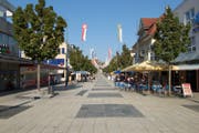 Die Fussgängerzone Obere Bahnhofstrasse in Wil wurde als Testobjekt ausgewählt. (Bild: PD)