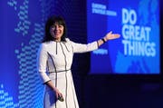 Ilijana Vavan, Europa-Chefin bei Kaspersky, an einer Veranstaltung in Budapest. (Bild: Andreas Rentz/Getty)