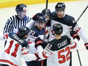 Können die Kanadier auch im Viertelfinal gegen Russland jubeln? (Bild: KEYSTONE/AP/PETR DAVID JOSEK)