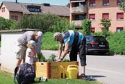 Grosse und kleine Quartierbewohner legen Hand an. (Bild: PD)